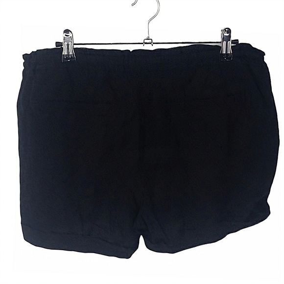 Old Navy Womens Black Linen Tie Waist Shorts Size 10 - Picture 5 of 13